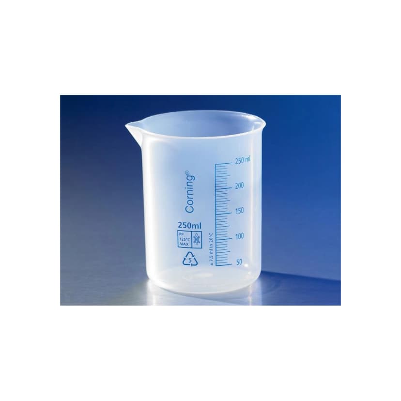 Corning Reusable Plastic Low Form 150mL Beaker, Polypropylene, Graduated