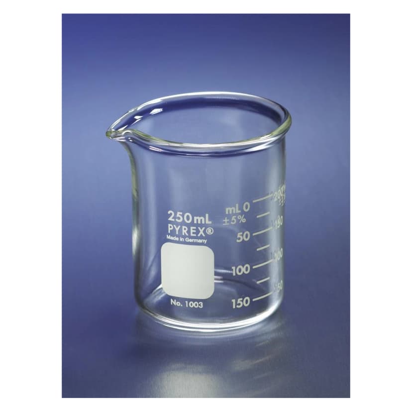 PYREX Heavy Duty Griffin 250mL Beaker, Double Scale, Graduated