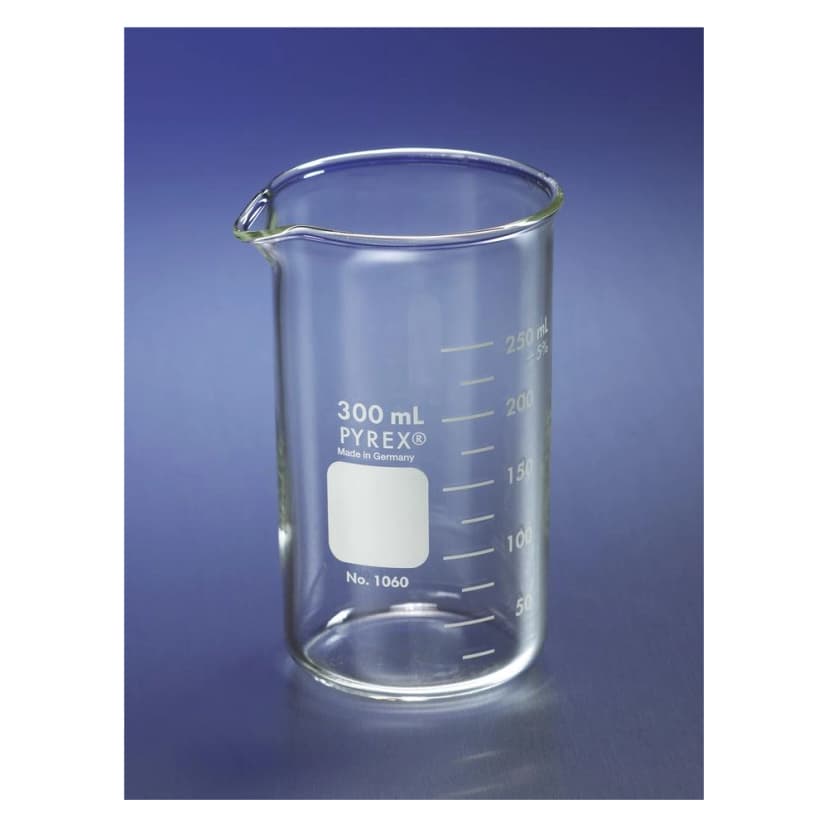 PYREX 100mL Tall Form Berzelius Beakers, with Spout, Graduated