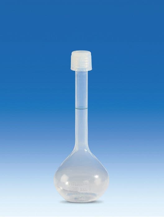 Volumetric Flask, PFA, PFA Cap, Class A, 50mL, pack 2