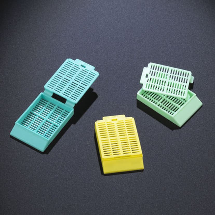 Cassette, Tissue Embedding with Attached Lid, 30° Writing Area, BLUE, 500/Dispenser Box, 2 Boxes/Unit