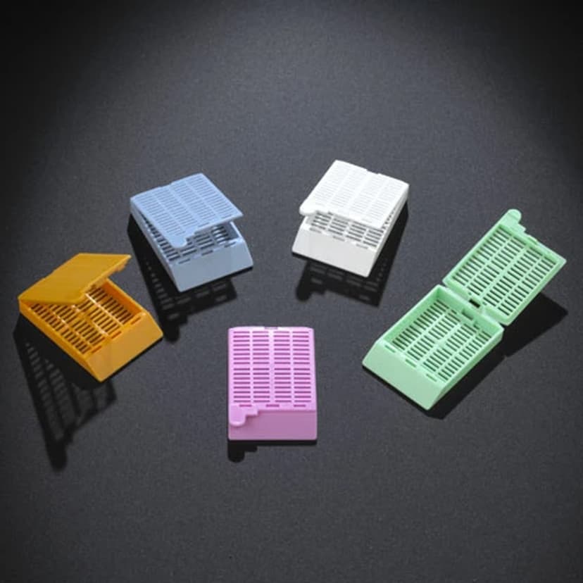 Cassette, Tissue Embedding with Attached Lid, 35° Writing Area, YELLOW, 500/Dispenser Box, 2 Boxes/Unit