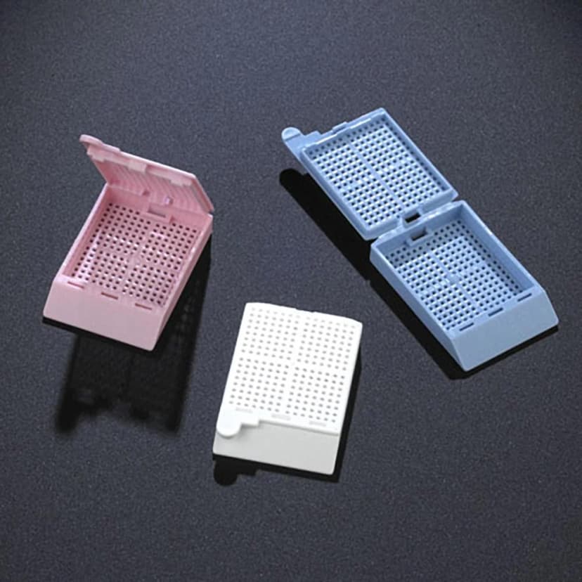 Cassette, Biopsy Embedding with Attached Lid, 35° Writing Area, GREEN, 500/Dispenser Box, 2 Boxes/Unit