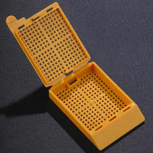 Cassette, Biopsy Embedding with Attached Lid, 35° Writing Area, ORANGE, 500/Dispenser Box, 2 Boxes/Unit