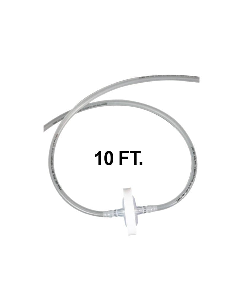 Vactrap2 Tubing Extension 10 feet (10'), with 0.2 µm PTFE Inline Vent Filter, 1/EA