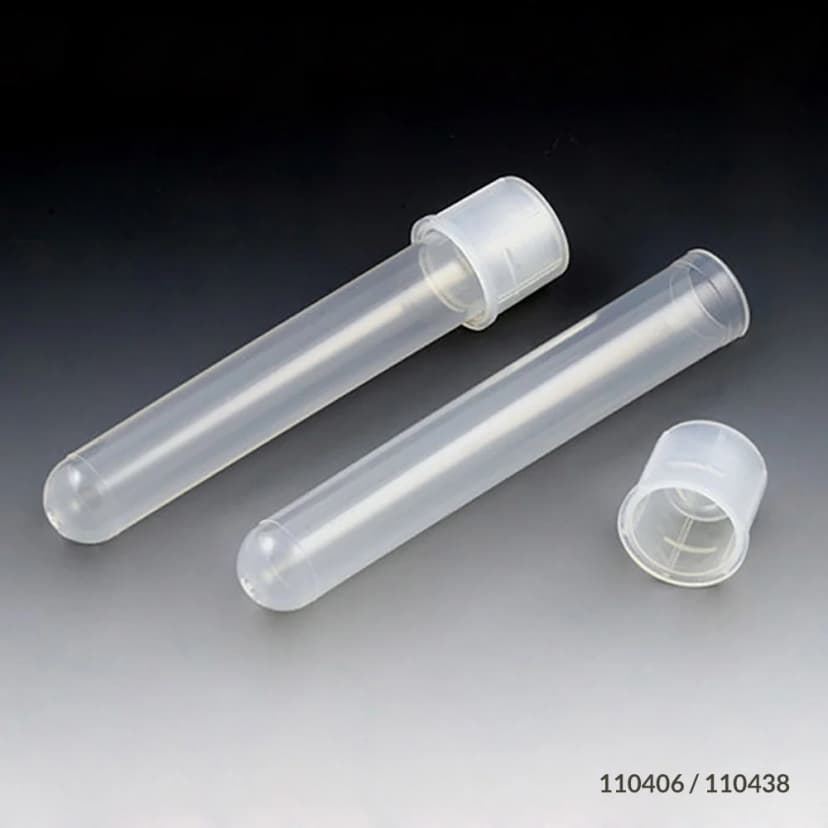 Culture Tube, 12 x 75mm (5mL), PP, with Separate Dual Position Cap