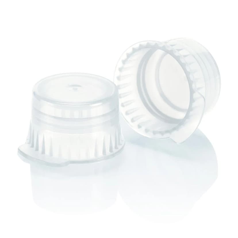 Cap, Snap, 12/13mm, PE, for Vacuum and Test Tubes, Clear