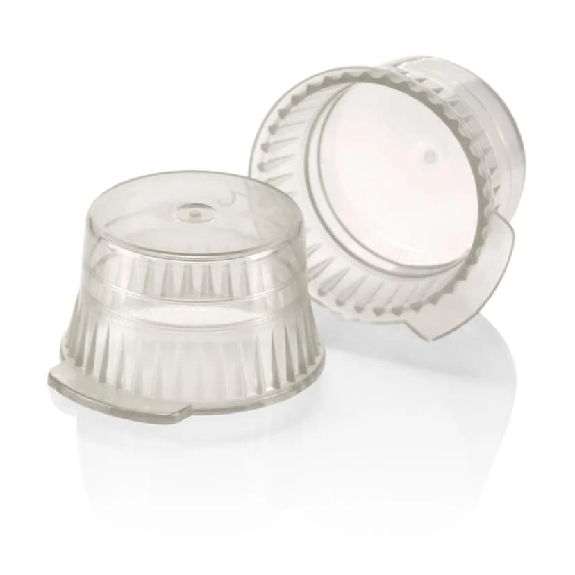 Cap, Snap, 13mm, PE, for 13mm Glass and Evacuated Tubes and 12mm Plastic Test Tubes, Gray