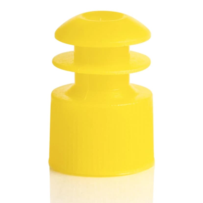 Cap, Flange Plug, 12mm, Yellow