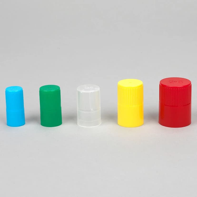 Diamond Culture Tube Cap for 25mm Glass Culture Tubes, PP, Red, 100/Bag