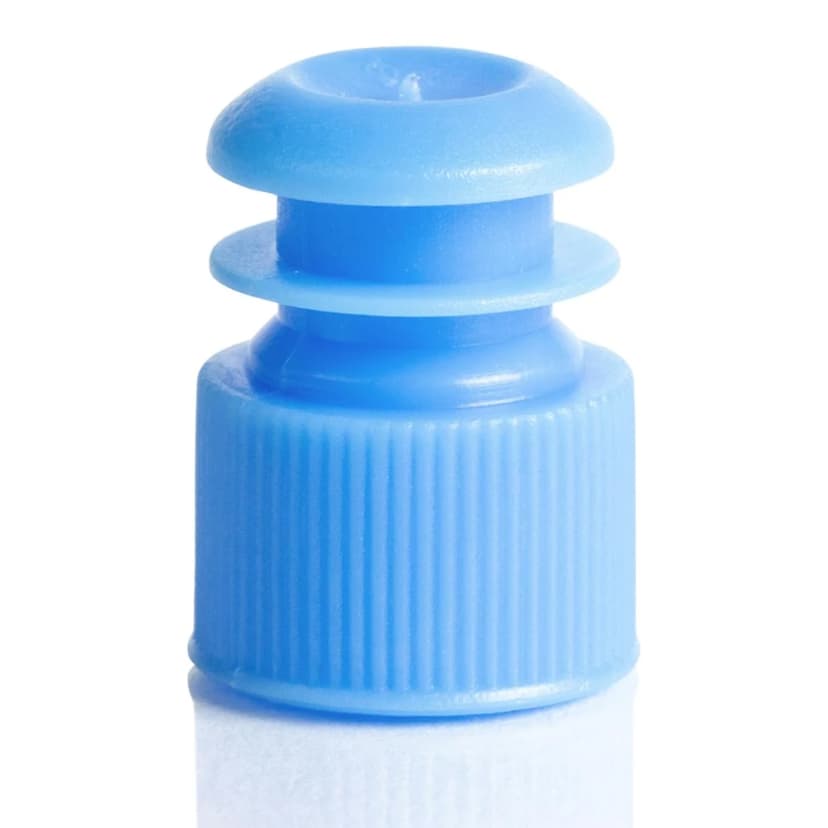 Cap, Flange Plug, 13mm, Blue
