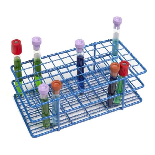 Coated Wire Tube Rack 10-13mm 6x12 Format, Blue