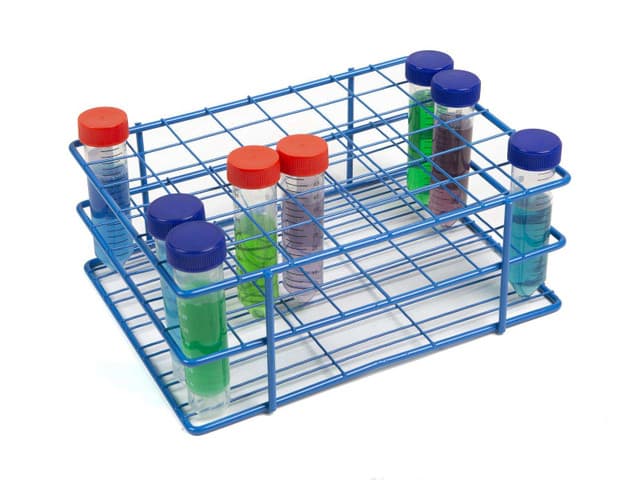 Coated Wire Tube Rack 25-30mm 50mL Tubes, 6x8 Format, Blue,UOM: EA ,QTY:1