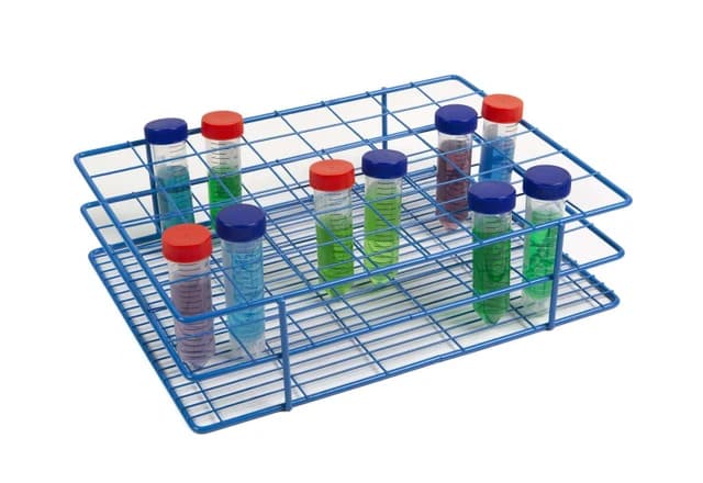 Coated Wire Tube Rack 35-40mm 3x8 Format, Blue,UOM: EA ,QTY:1