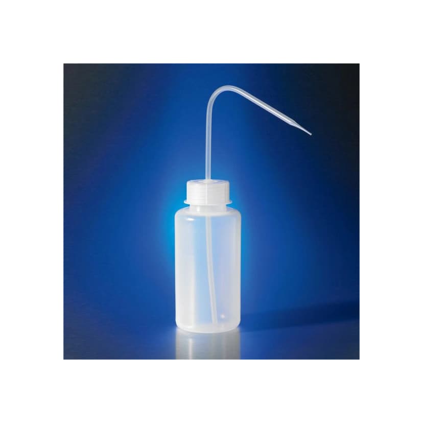 Corning 500mL Reusable Plastic Wide Mouth Wash Bottle, Low Density Polyethylene with GL-45 PP Screw Cap