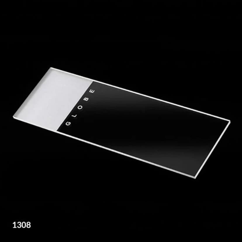 Microscope Slides, Glass, 25 x 75mm, 90° Ground Edges, Frosted, 1 End, Both Sides, 72/Box, 2 Boxes/Case (1 Gross)