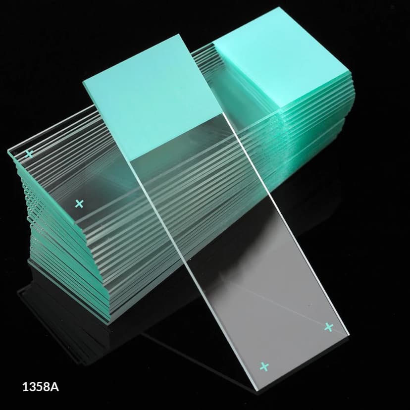 Microscope Slides, Diamond White Glass, 25 x 75mm, Charged, 90° Ground Edges, Aqua Frosted, 72/Box, 20 Boxes/Case (10 Gross)