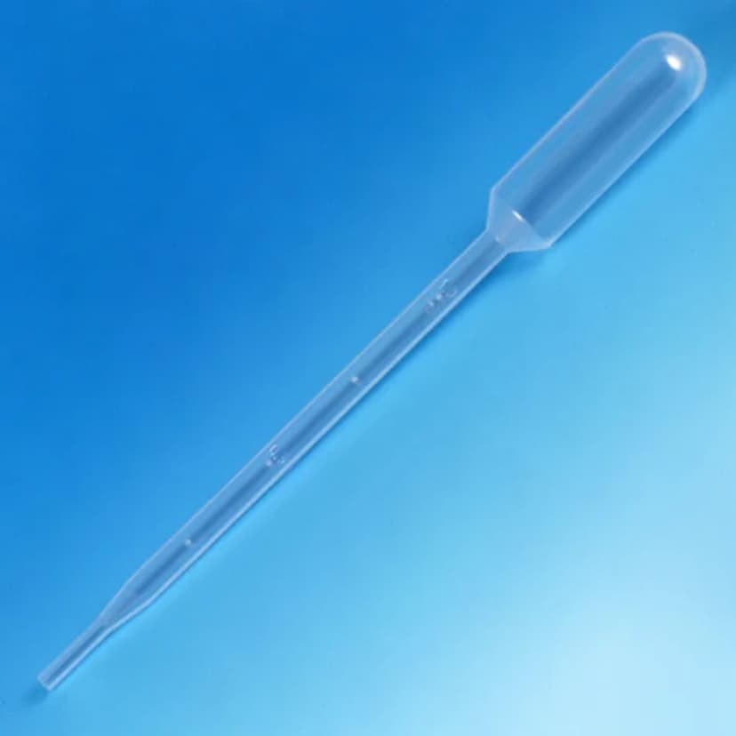 Transfer Pipet, 5.0mL, Large Bulb, Graduated to 1mL, 145mm, STERILE, Cellophane Wrap, 20/Bag, 20 Bags/Unit