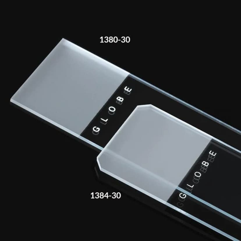 Microscope Slides, Diamond White Glass, 25 x 75mm, 90° Ground Edges, Frosted: 1 End, 2 Sides, 72/Box, 20 Boxes/Case (10 Gross)
