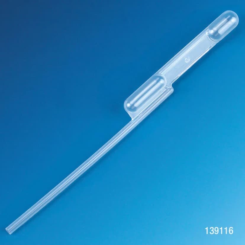 Transfer Pipet, Exact Volume, 200µL (0.20mL), 115mm Long, 500/Pack, 10 Packs/Case