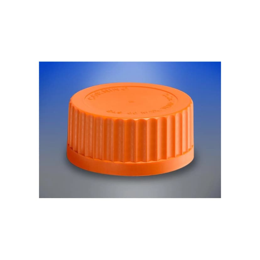 Pyrex GL45 Orange Polypropylene Screw Cap with Plug Seal