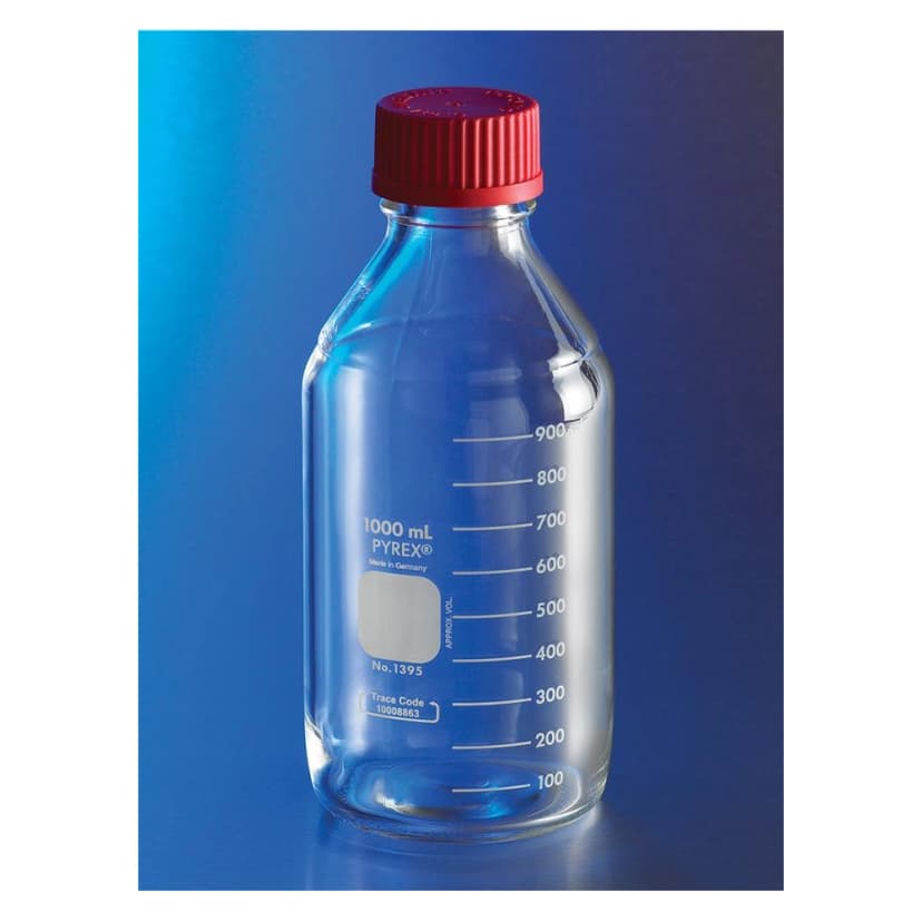 PYREX 500mL Round Media Storage Bottles, with GL45 PBT Plug Seal High Temperature Cap PYREX 500mL Round Media Storage Bottles, with GL45 PBT Plug Seal High Temperature Cap