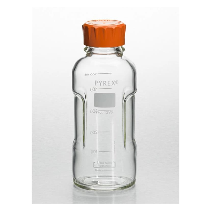 PYREX 125mL Round Media Storage Bottles, with GL45 Screw Cap