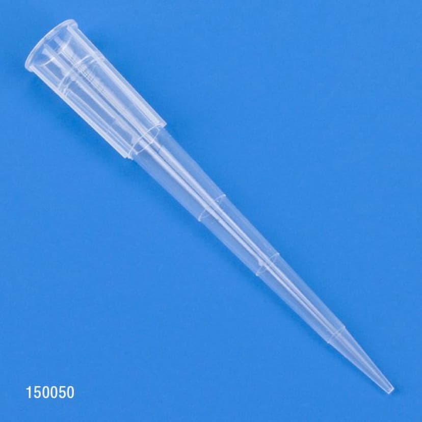 Pipette Tip, 1 - 200µL, Certified, Universal, Low Retention, Graduated, 54mm, Natural, STERILE, 96/Rack, 10 Racks/Box