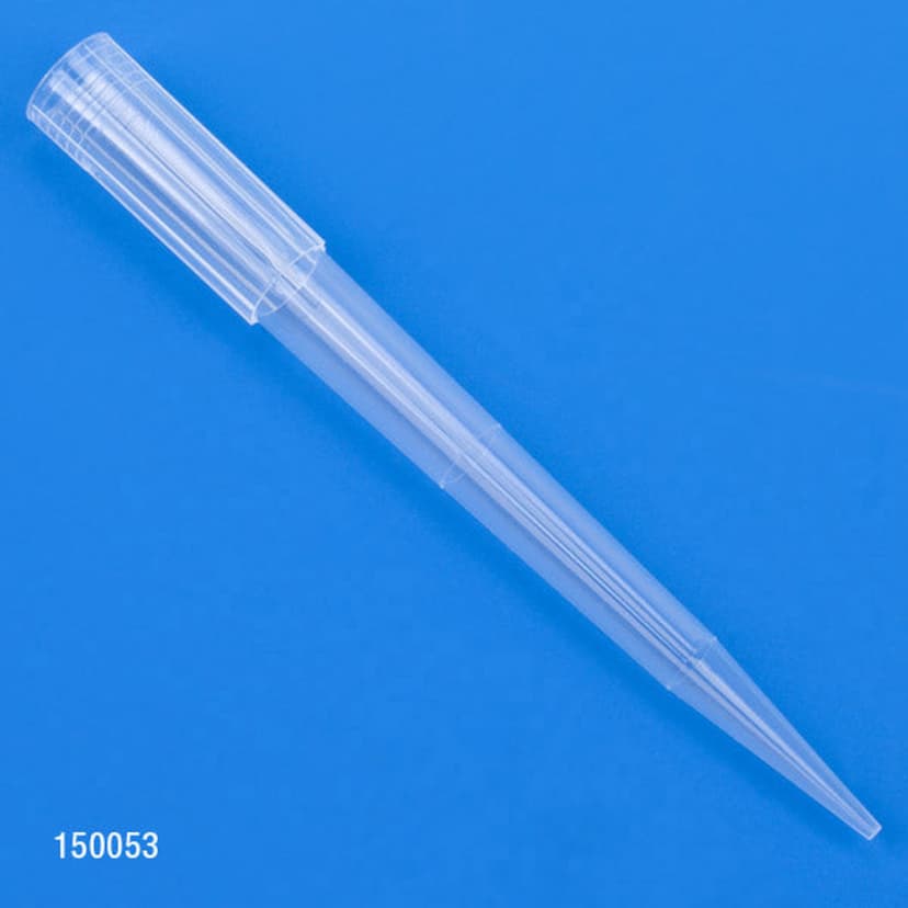 Pipette Tip, 100 - 1300µL, Certified, Universal, Low Retention, Graduated, 98mm, Extended Length, Natural, STERILE, 96/Rack, 6 Racks/Box