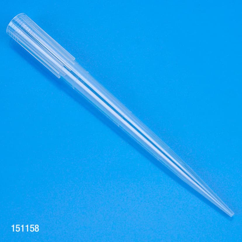 Pipette Tip, 100 - 1300uL, Certified, Universal, Graduated, Natural, 98mm, Extended Length, 96 Tips/Refill Plate, 6 Refill Plates/Box