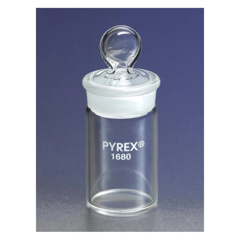 PYREX 30mL Tall Weighing Bottle with Short Length 29/12 Standard Taper Joint