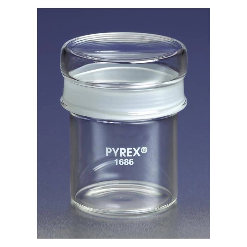 PYREX 70mL Standard Weighing Bottle with Short Length External 45/12 Standard Taper Joint