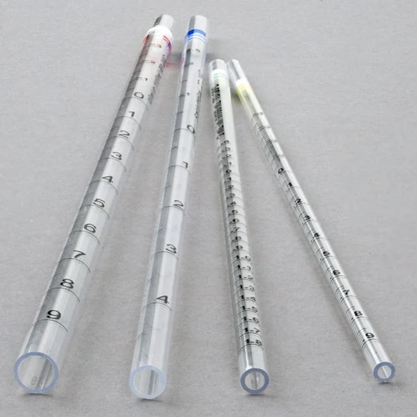 Serological Pipette, 10mL, PS, Open End, 310mm, STERILE, Red, Individually Wrapped, Paper/Plastic