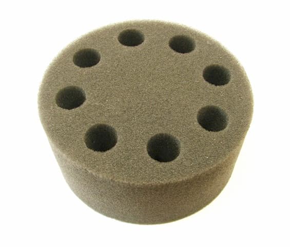 Foam Tube Insert for 8 test tubes Ø16mm, requires with Universal Adapter