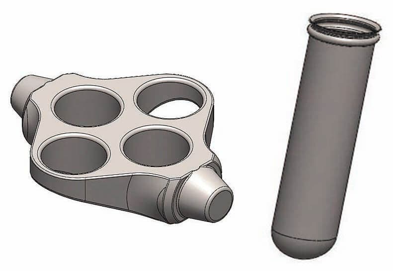 4 x Buckets & 4 x 4 tubes 10mL, 12mL & 15mL capacity including adapters