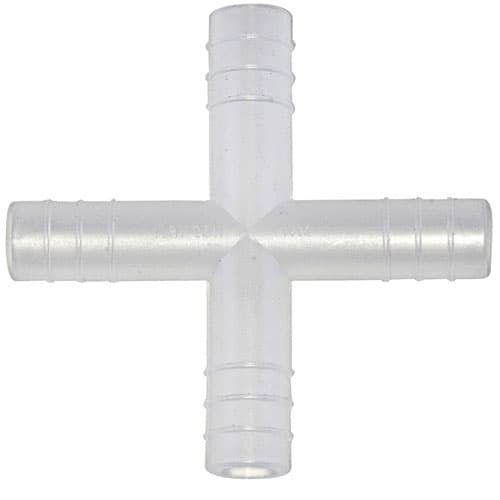 Tubing Connector 4 Way, PP 13.5mm, 100/CS