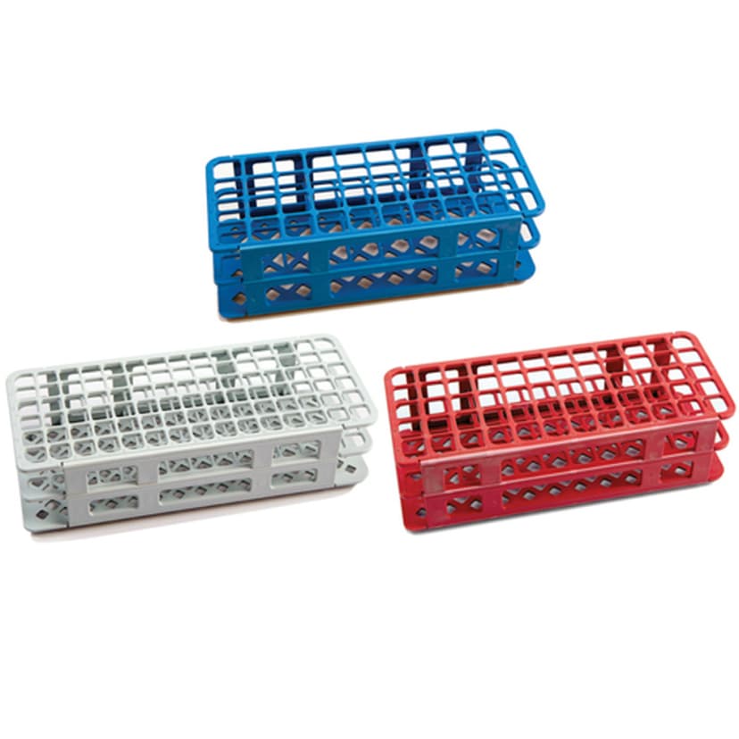 Rack Test Tube 90 Place Red, PP 13mm, 5/CS
