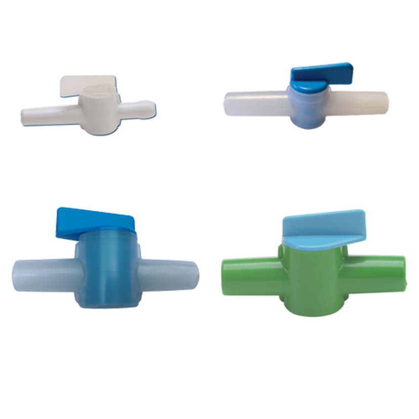 Tubing Stopcock Miniature, HDPE/PP 10mm, 10/CS