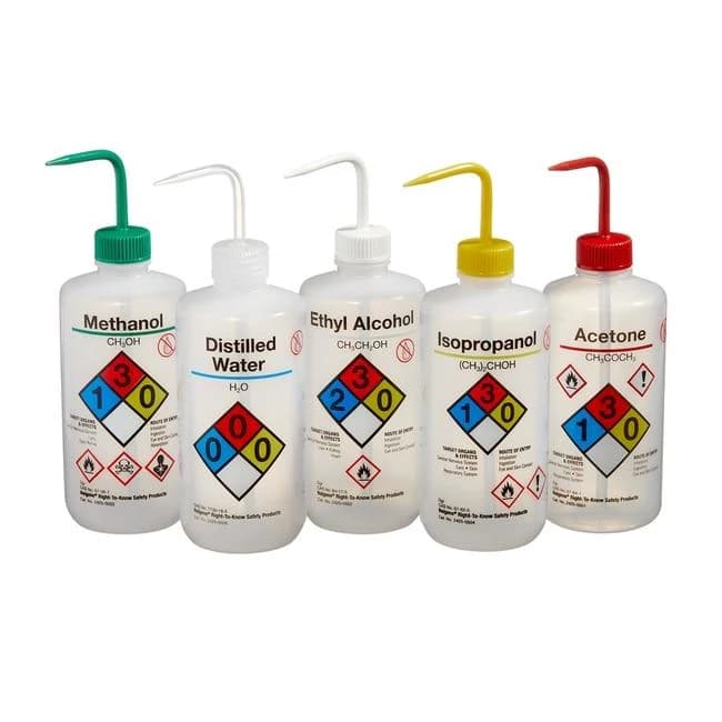 Wash Bottle Safety RTK N/M Asst LDPE 500 mL