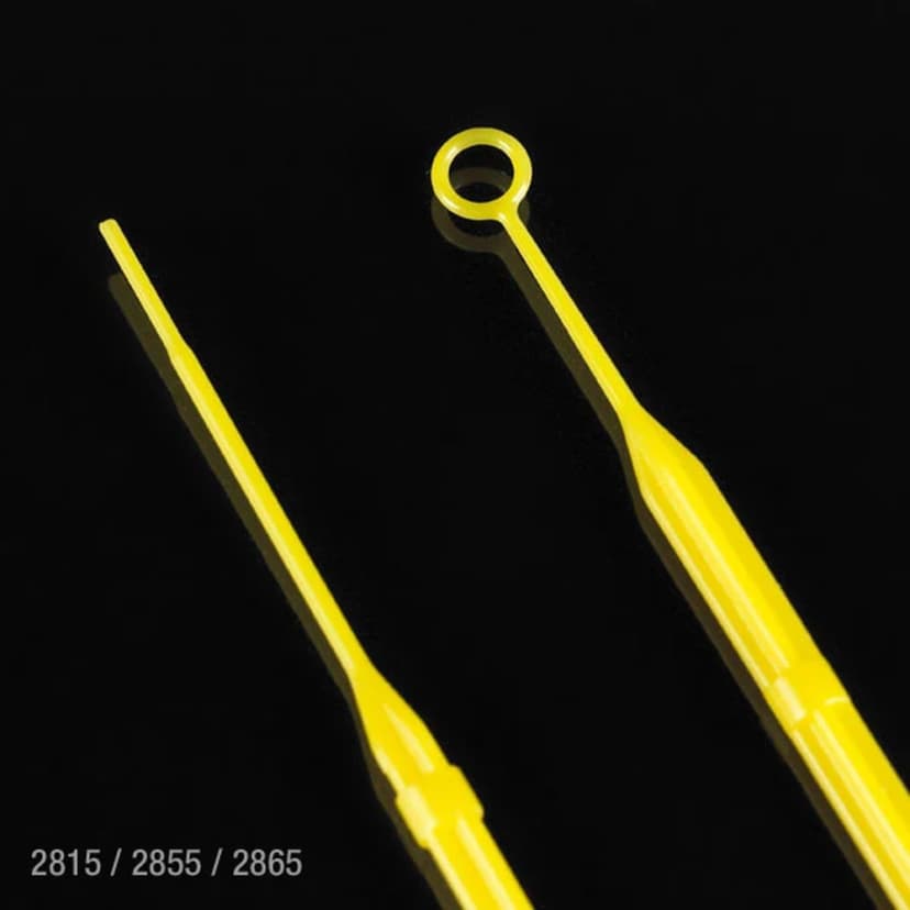 Inoculation Loop, Rigid, 10uL with Needle, with Calibration Certificate, STERILE, Yellow, 20/Peel Pack, 25 Packs/Unit
