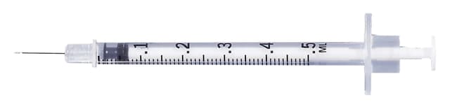 SYRINGE 1/2ML W/NDL 27X1/2 RB