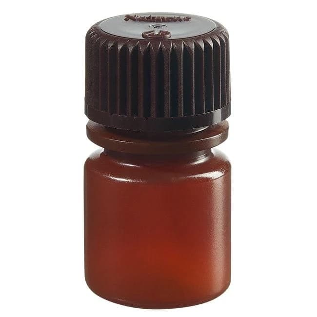 Bottle, Small, Narrow Mouth, Boston Round - HDPE, Translucent Amber 1/4 oz / 8 mL (20-415)