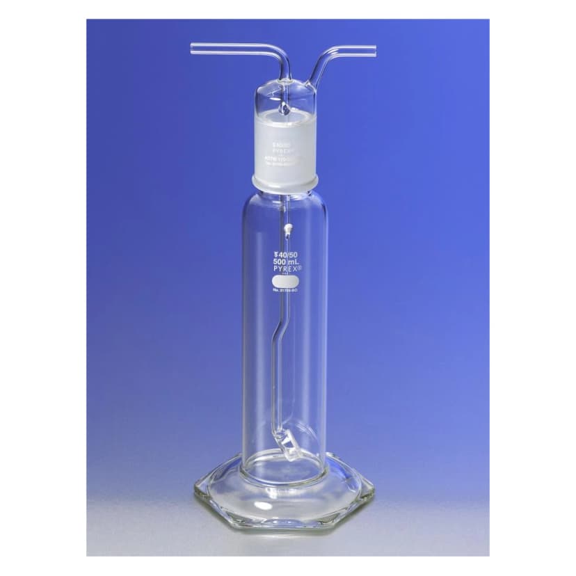 PYREX 125mL Gas Washing Bottle with Coarse Fritted Disc