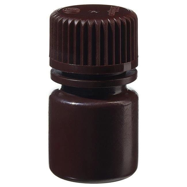 Bottle, Small, Narrow Mouth, Boston Round - HDPE Amber - Shrink Wrap Module 1/4 oz / 8 mL (20-415)