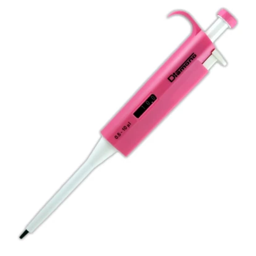 Pipette, Diamond, Adjustable Volume, 0.5 - 10uL, Pink