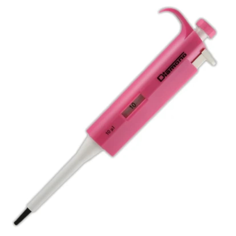 Pipette, Diamond, Fixed Volume, 10µL, Pink