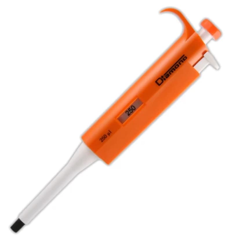 Pipette, Diamond, Fixed Volume, 250µL, Orange