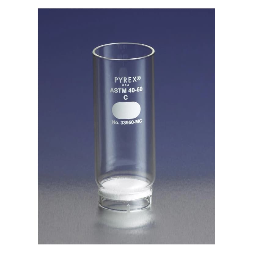 PYREX 25mm Diameter Coarse Porosity Fritted Thimble, 85mm Long