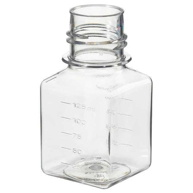 Media Bottle, Graduated, Square - PET w/o Closure - Shrink Wrap Module - STERILE 125 mL (38-430)