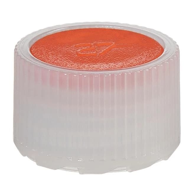 Closure, Micro Packaging Vial, E-BEAM STERILE, 11 mm - HDPE Orange Color Coder (11 mm)